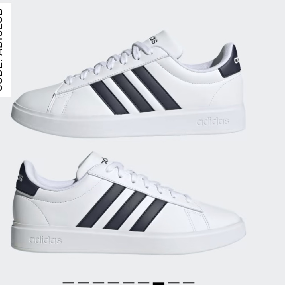 Adidas Grand Court sneaker M 7.5/W 9 white, black